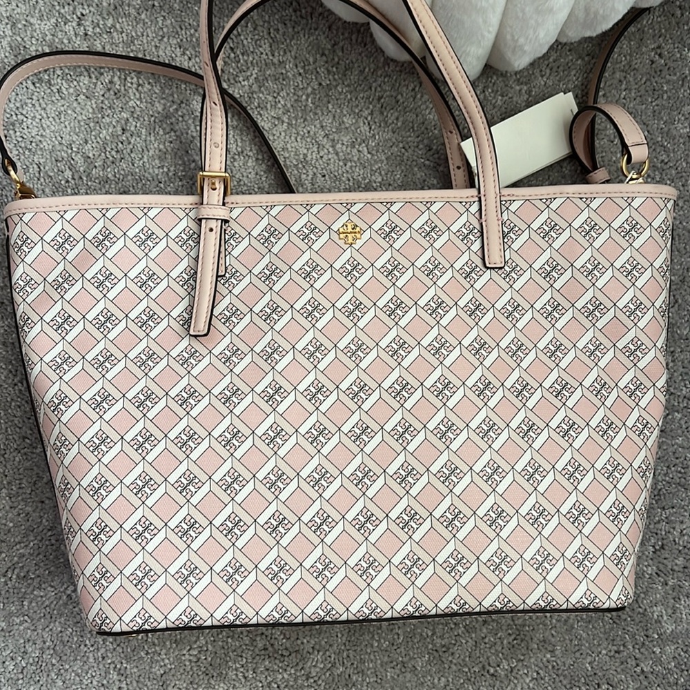 Tory Burch Geo Logo Mini Zip Top Tote - Picture 2 of 15